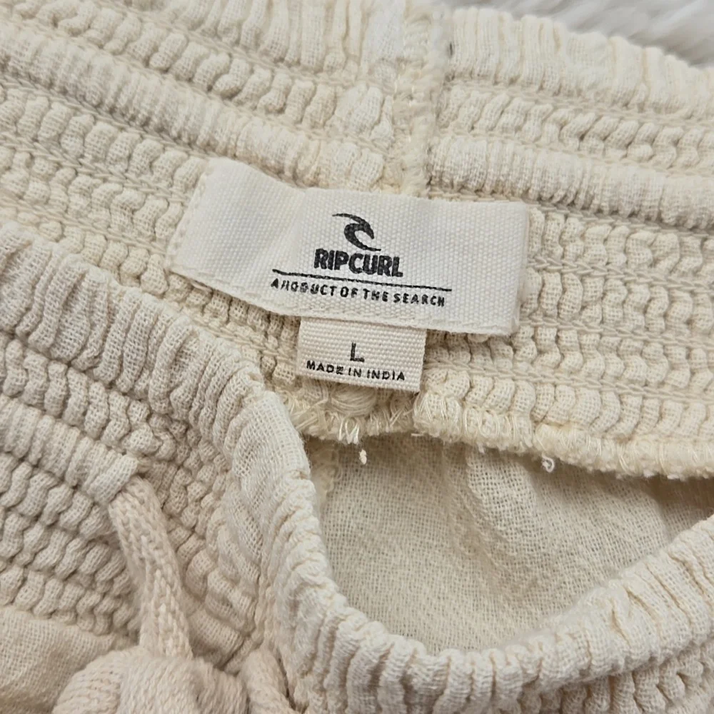 Rip Curl Classic Surf Pants Beachy Ivory Cotton Jogger Large - Picture 6 of 11